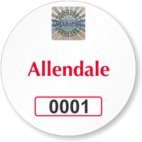 Round Tamper Evident Hologram Parking Permit Mirror Decal