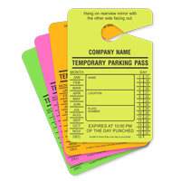 Custom 2 Sided Temporary Parking Permit Hang Tag