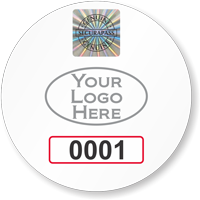Custom Circular Tamper Evident Hologram Permit Decals with Logo