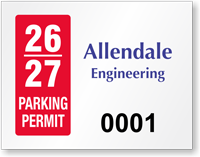 Custom ForgeGuard Tamper Evident Security Parking Permit Insert