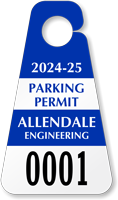 Create Own Triangle Parking Permit Hang Tag