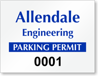 Custom ForgeGuard Tamper Evident Horizontal Parking Permit Security Insert