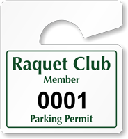 Plastic ToughTags™ Parking Permits, Mini