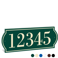 PermaCarve Sign Colonial Address Plaque   Five Numbers