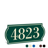 PermaCarve Sign Colonial Address Plaque   Four Numbers