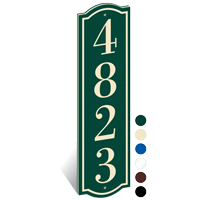 PermaCarve Sign Colonial Address Plaque   Four Numbers