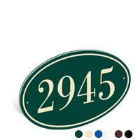 Horitzontal Oval Address Plaque