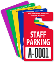 Custom Staff Parking Standard Hang Tag