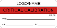 Critical Calibration Label [add name or logo]