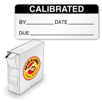 Calibration By Date, 5/8" x 1.5", 4 Mil White Flexible Vinyl