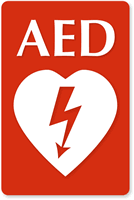 AED Tactile Touch Sign