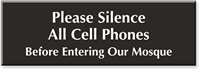 Silence Cell Phones, In Mosque Engraved Sign