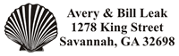 Custom Scallop Shell Self Inking Address Stamp