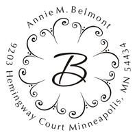 Custom Fountain Pen Address Self Inking Stamp