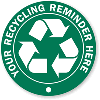 Customizable Recycling Reminder Sign