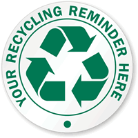 Personalized Recycling Reminder Sign