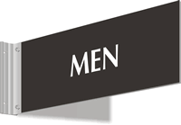 Men Restroom Corridor Sign
