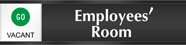 Employee Room   Vacant/Occupied Slider Sign