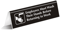 Employees Must Wash Their Hands Sign