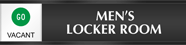 Men's Locker Room   Vacant/Occupied Slider Sign