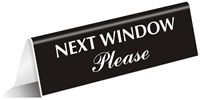 Next Window Office Tabletop Tent Sign