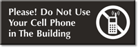 No Cell Phone In The Building Engraved Sign