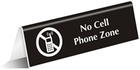 No Cell Phone Zone (with Graphic) Engraved Sign
