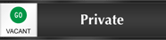 Private   Vacant/Occupied Slider Sign