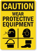 Protective-Equipment-Caution-Sign