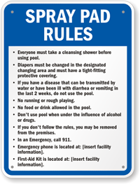 Custom Spa Pad Sign for Washington