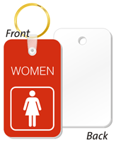 WOMEN Bathroom Keychain 1 3/4 in. x 3 in.