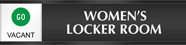 Women's Locker Room   Vacant/Occupied Slider Sign