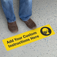 Add Your Custom Face Covering Instructions Floor Sign