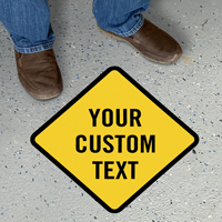 Add Your Text Custom Diamond SlipSafe Floor Sign
