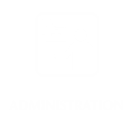 Administration Engraved Hospital Sign with Medical Admin Symbol