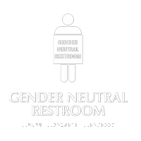 Gender Neutral Restroom Braille Sign