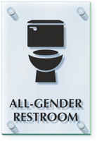 All Gender Restroom ClearBoss Sign