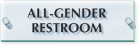 All Gender Restroom ClearBoss Sign