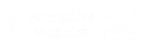 Alternative Medicine Engraved Sign with Left Arrow Symbol