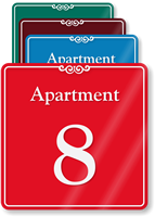 Apartment Number 8 Wall Sign