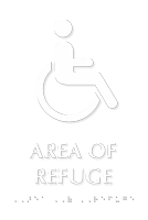Area Of Refuge TactileTouch Braille Sign