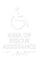 Area Of Rescue Assistance Accessible Symbol Sign