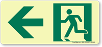 GlowSmart™ Directional Emergency Signs, Arrow Left
