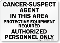 Cancer Suspect Agent In This Area Sign