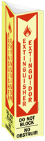Bilingual Extinguisher Do Not Block Sign