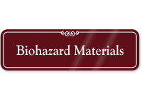 Biohazard Materials ShowCase Wall Sign
