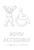 Boys Accessible Room Braille Sign