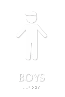 Boys Restroom Braille Sign
