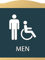 Men/ISA Handicapped Graphic and Braille Sign