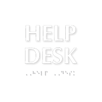 TactileTouch™ Help Desk Sign with Braille